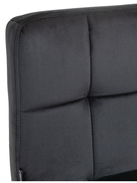 Banqueta alta veludo Peru, preto