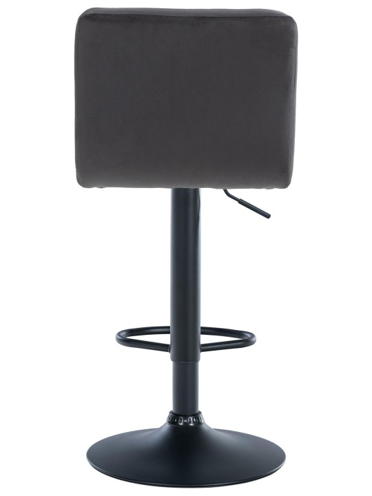 Banqueta alta veludo Peru, preto