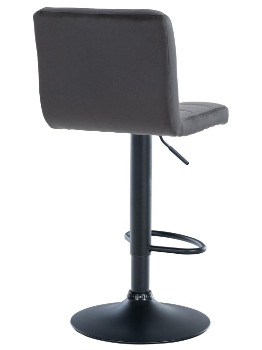 Banqueta alta veludo Peru, preto