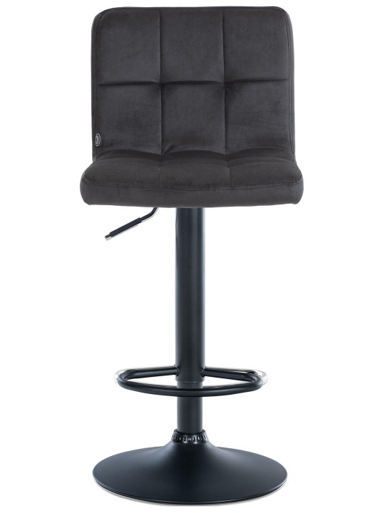 Banqueta alta veludo Peru, preto