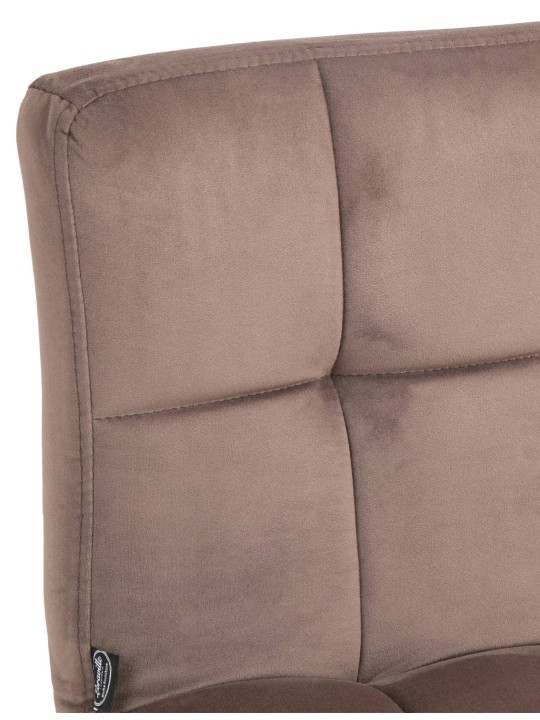 Conjunto de 2 bancos altos em veludo Peru, castanho