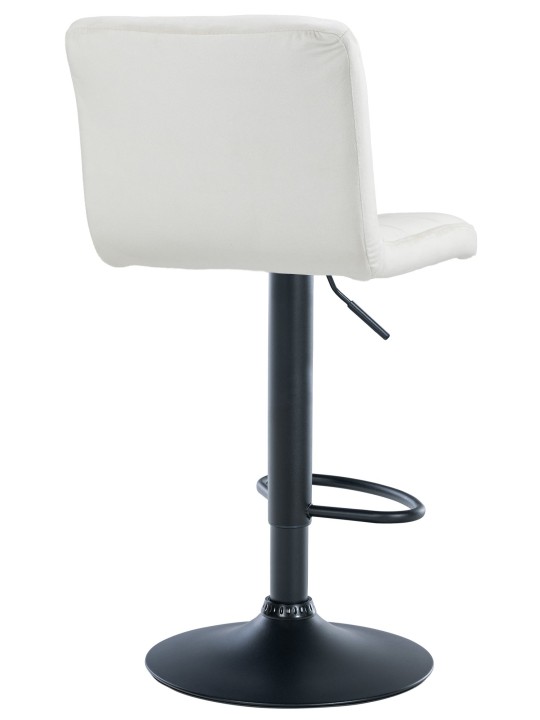 Conjunto de 2 bancos altos em veludo Peru, creme