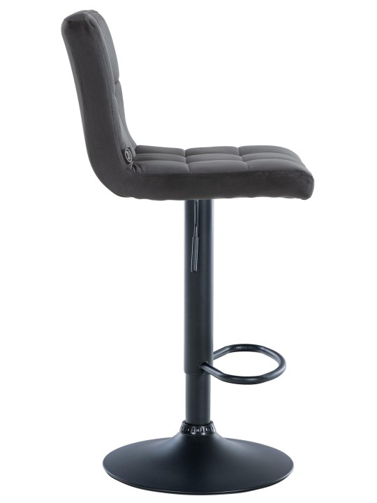 Conjunto de 2 bancos altos em veludo Peru, preto