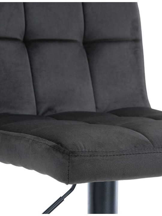 Conjunto de 2 bancos altos em veludo Peru, preto