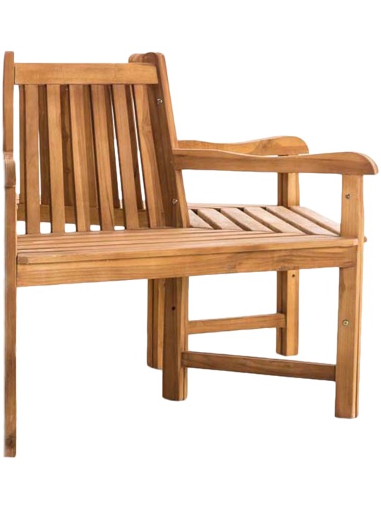 Banco de árvore Kenna com apoio de braço semicircular 200 cm, teca Banco de árvore Kenna com apoio de braço semicircular 200 cm, teca