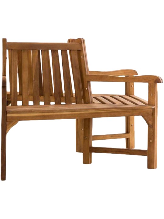 Banco de árvore Kenna com apoio de braço semicircular 250 cm, teca