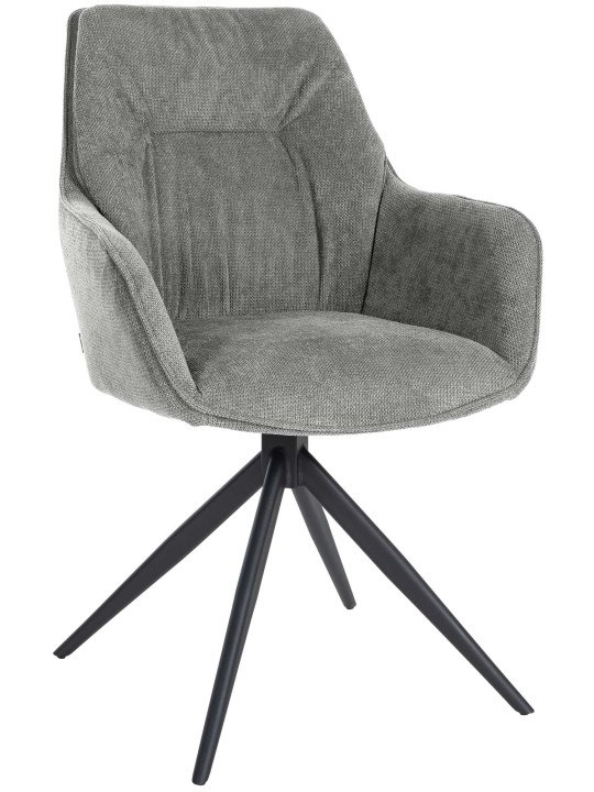 Cadeira de jantar Jules tecido, cinza
