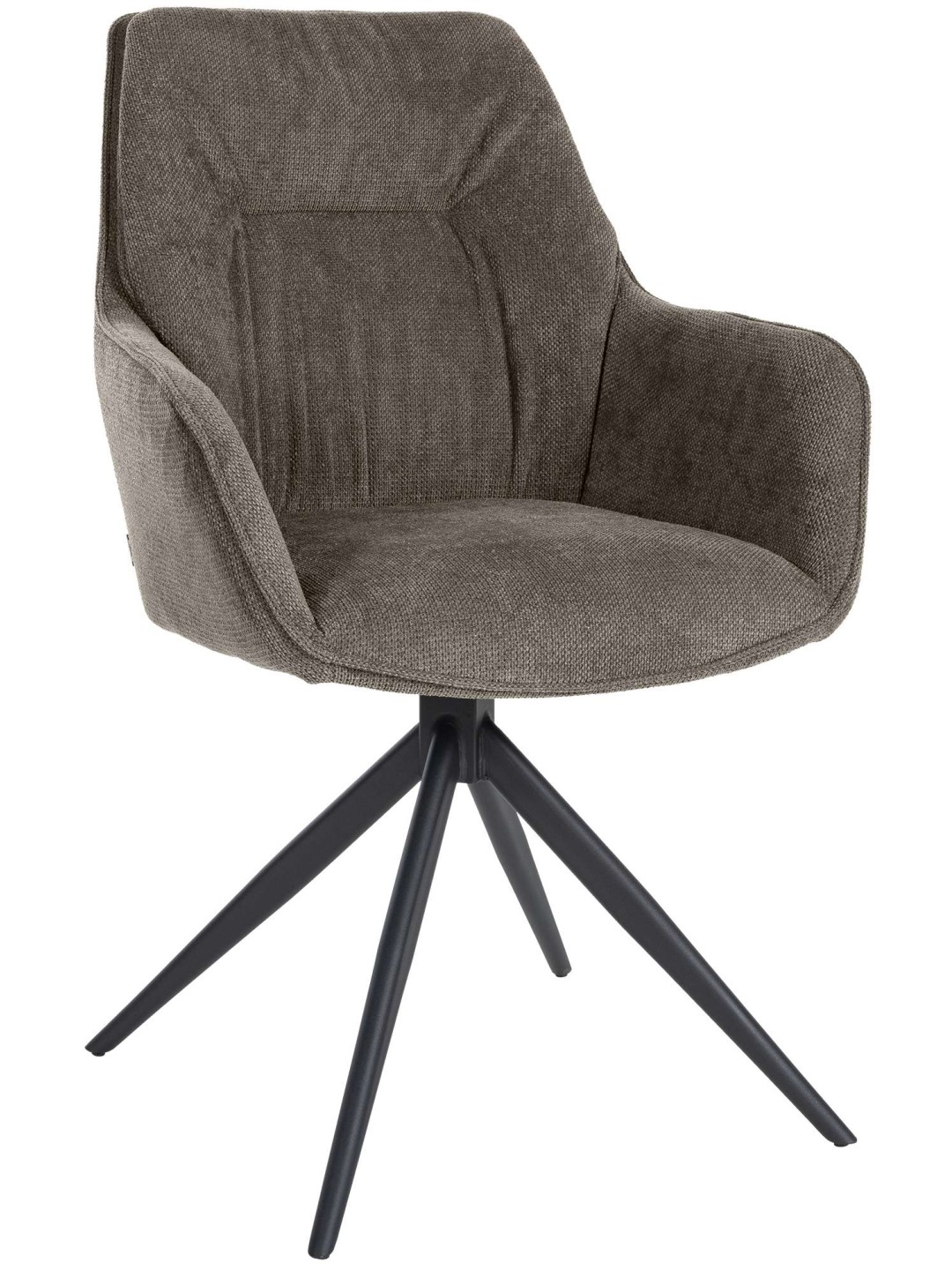 Cadeira de jantar Jules tecido, cinza escuro