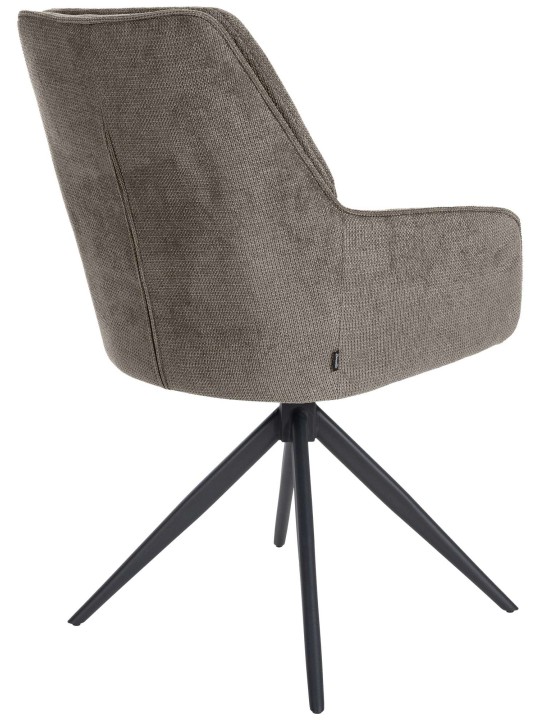 Cadeira de jantar Jules tecido, cinza escuro
