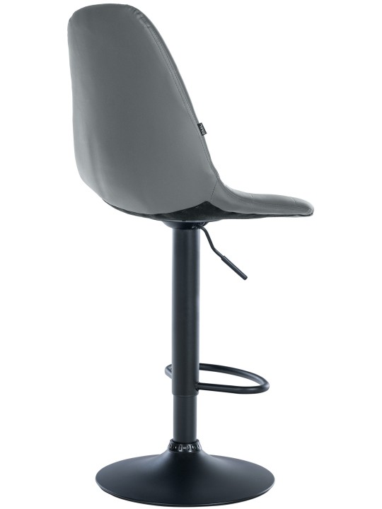 Banqueta alta Elmore couro sintético B, cinza