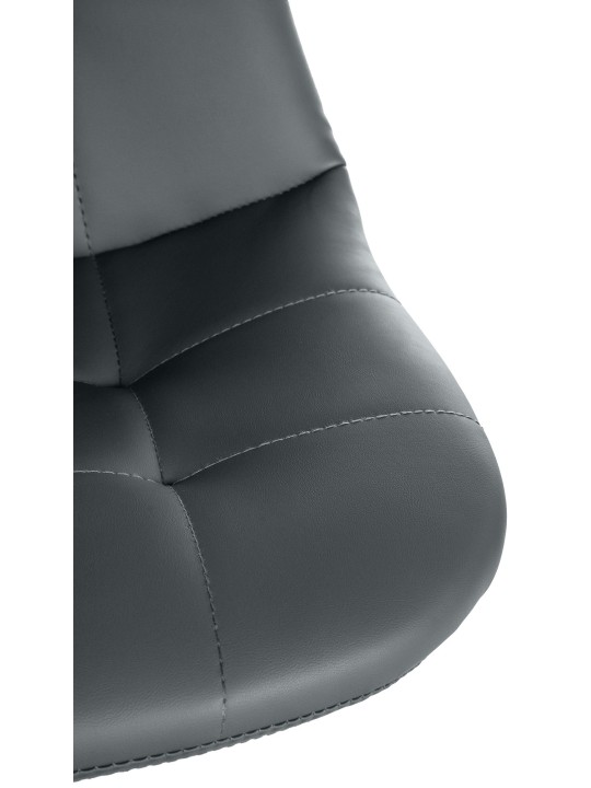 Banqueta alta Elmore couro sintético W, cinza