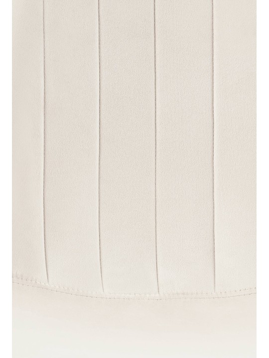 Conjunto de 4 cadeiras de jantar em veludo Baxter, branco creme