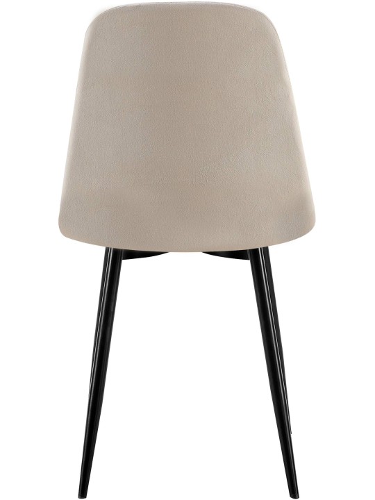 Conjunto de 4 cadeiras de jantar em veludo Baxter, cinza