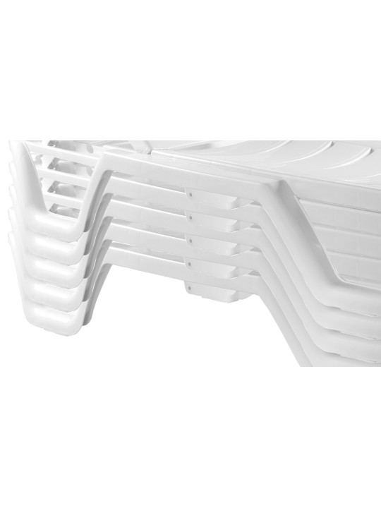 Conjunto de 10 espreguiçadeiras Bahamas, branco