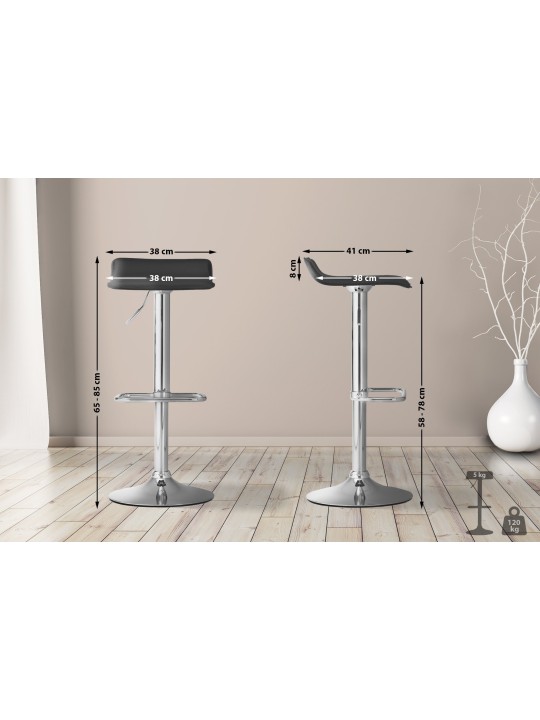 Banqueta alta DYN, preto