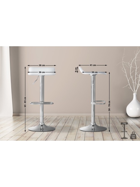 Banqueta alta DYN, branco