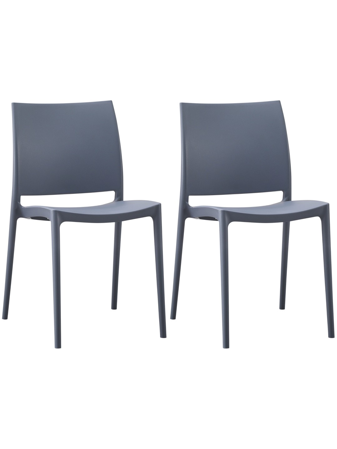 Conjunto de 2 cadeiras Meton, cinza