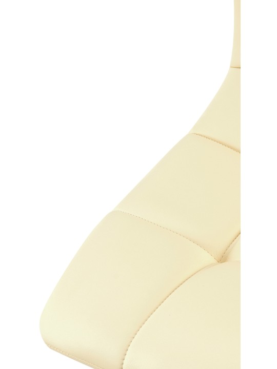 Conjunto de 4 cadeiras de jantar em pele sintética Antibes, creme