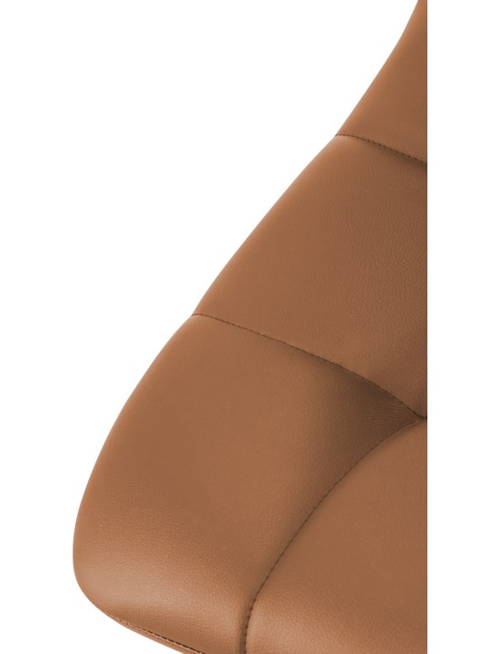 Conjunto de 4 cadeiras de jantar em pele sintética Antibes, castanho escuro