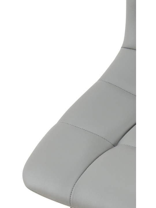 Conjunto de 4 cadeiras de jantar em pele sintética Antibes, cinza claro
