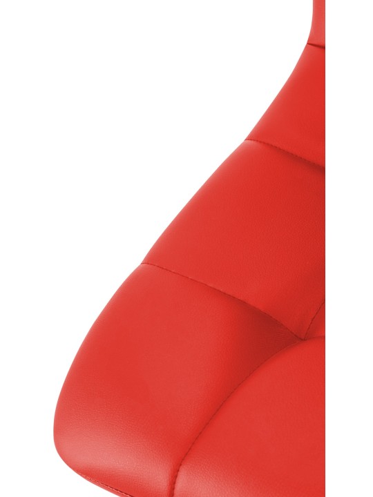 Conjunto de 4 cadeiras de jantar em pele sintética Antibes, vermelho