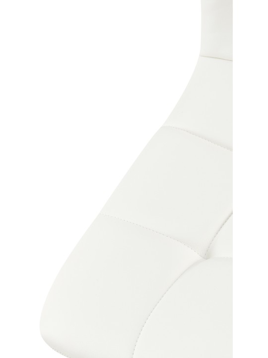 Conjunto de 4 cadeiras de jantar em pele sintética Antibes, branco