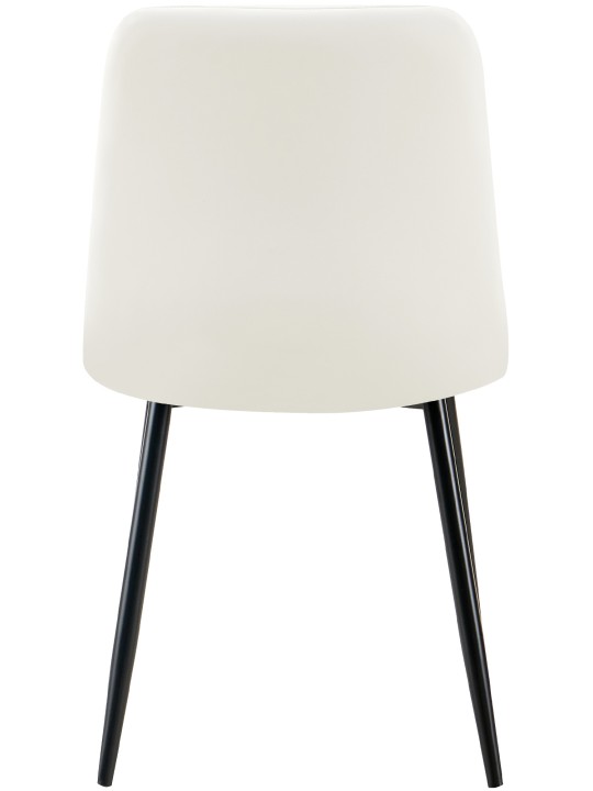 Conjunto de 4 cadeiras de jantar em pele sintética Antibes, branco