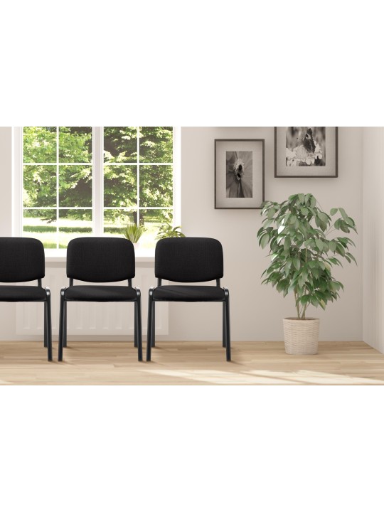 Cadeira para visitantes Ken tecido, preto Cadeira para visitantes Ken tecido, preto