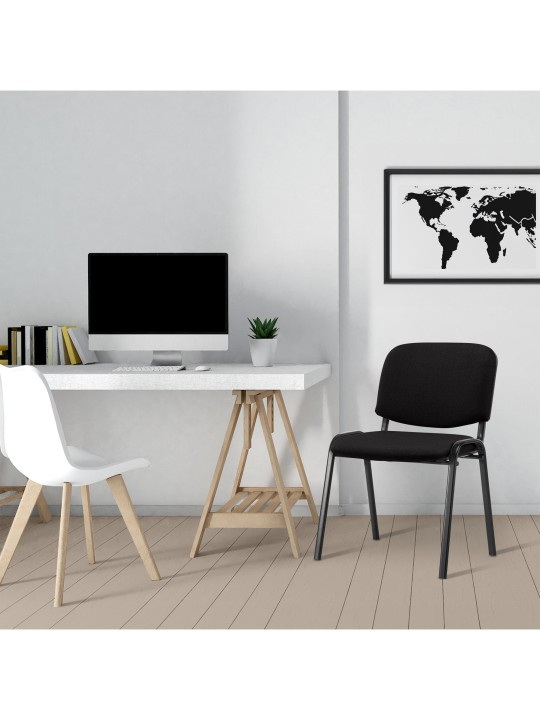 Cadeira para visitantes Ken tecido, preto Cadeira para visitantes Ken tecido, preto