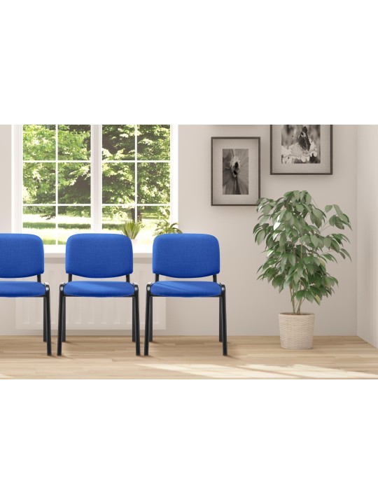 Cadeira para visitantes Ken tecido, azul