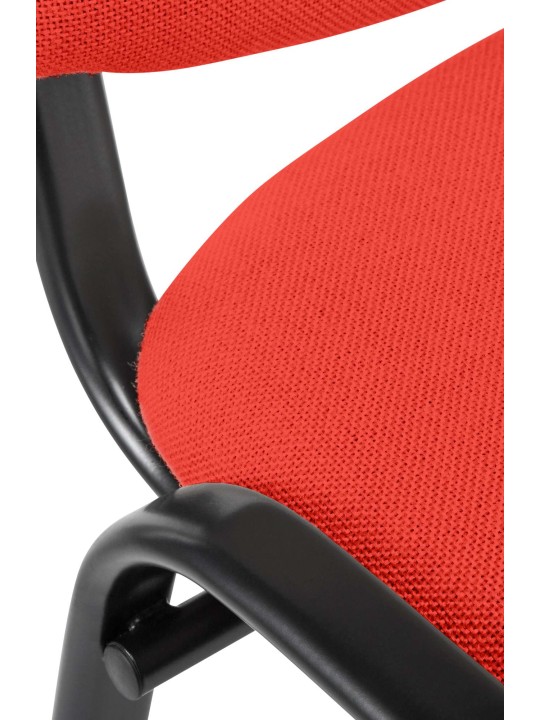 Cadeira para visitantes Ken tecido, vermelho