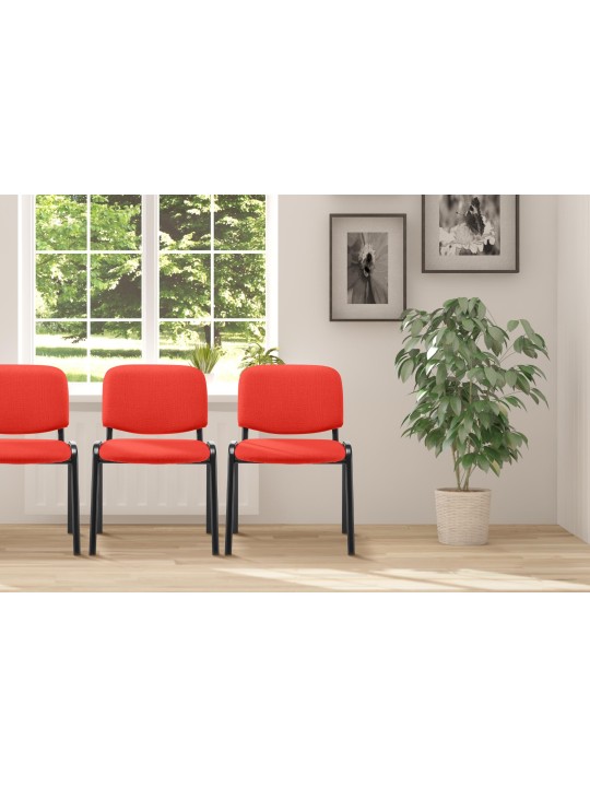 Cadeira para visitantes Ken tecido, vermelho