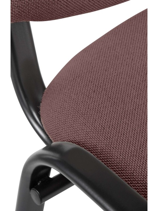 Cadeira para visitantes Ken tecido, castanho