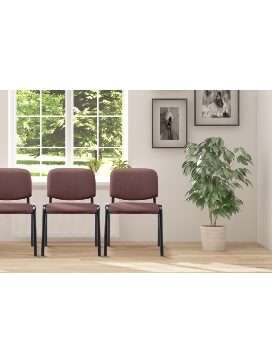 Cadeira para visitantes Ken tecido, castanho