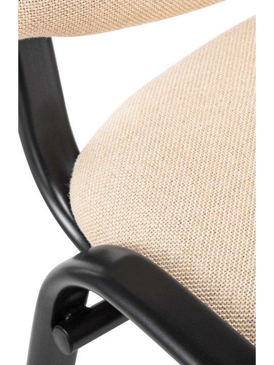 Cadeira para visitantes Ken tecido, creme