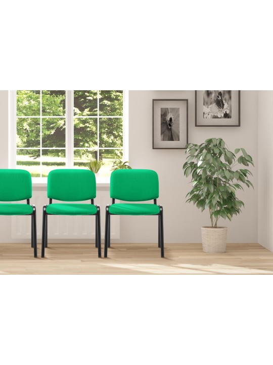 Cadeira para visitantes Ken tecido, verde