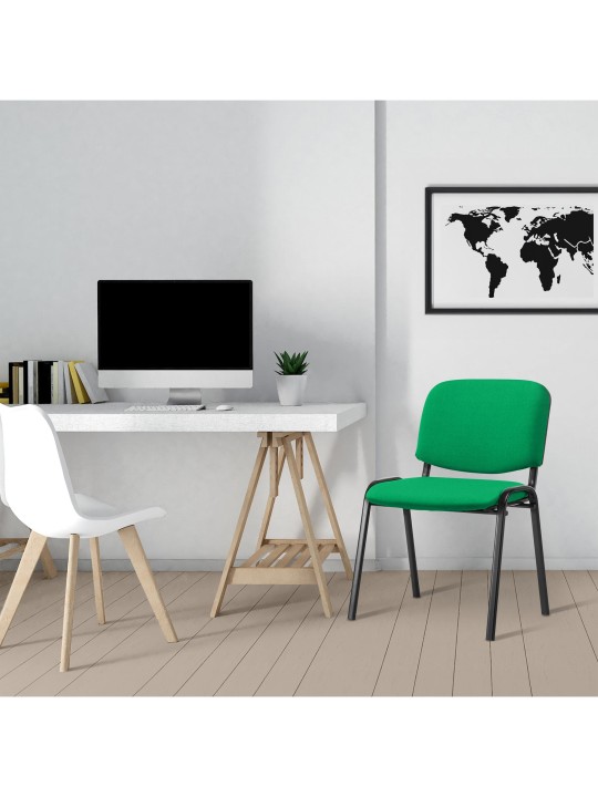 Cadeira para visitantes Ken tecido, verde
