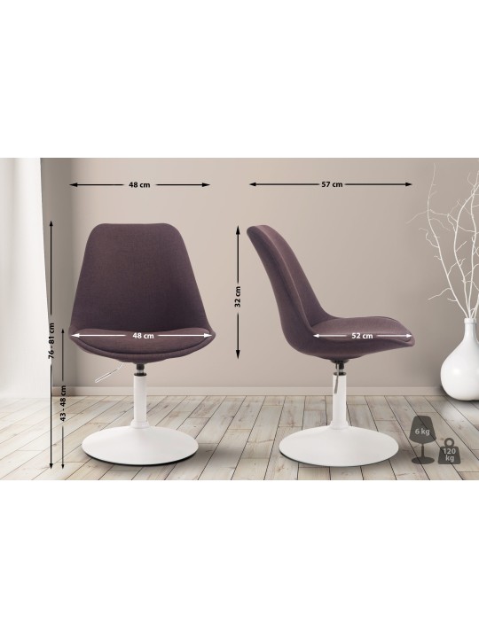 Cadeira Maverick W tecido, castanho