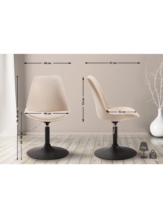 Cadeira Maverick B tecido, creme Cadeira Maverick B tecido, creme