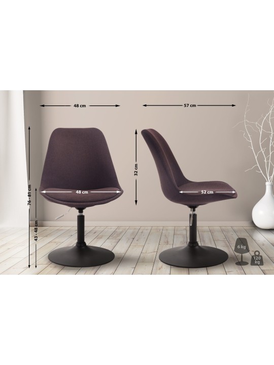 Cadeira Maverick B tecido, castanho