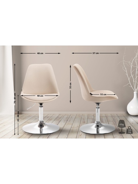 Cadeira Maverick C tecido, creme Cadeira Maverick C tecido, creme