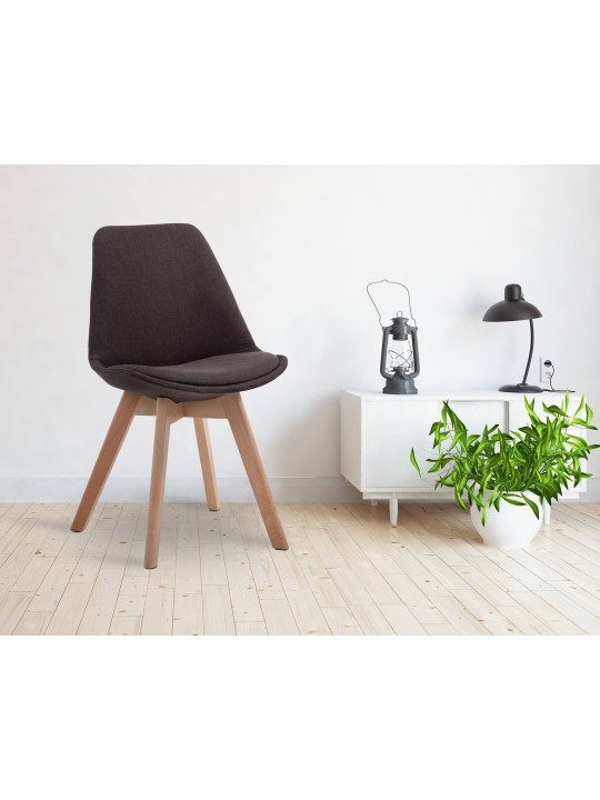 Cadeira para visitantes Borneo V2 tecido Natura, cinza escuro