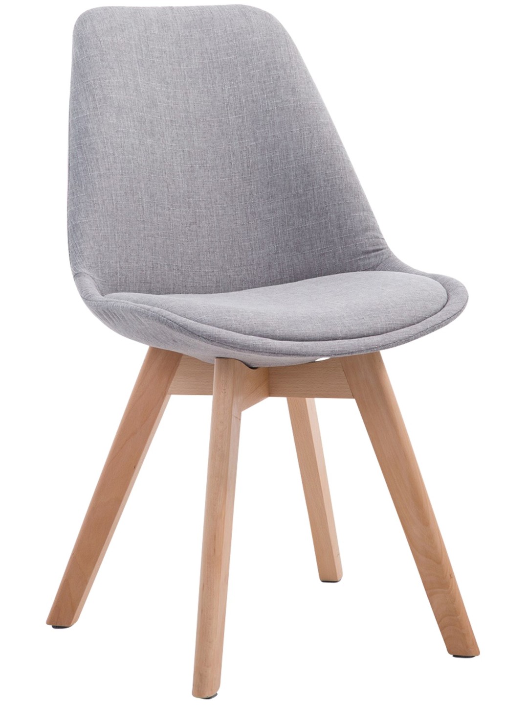 Cadeira para visitantes Borneo V2 tecido Natura, cinza