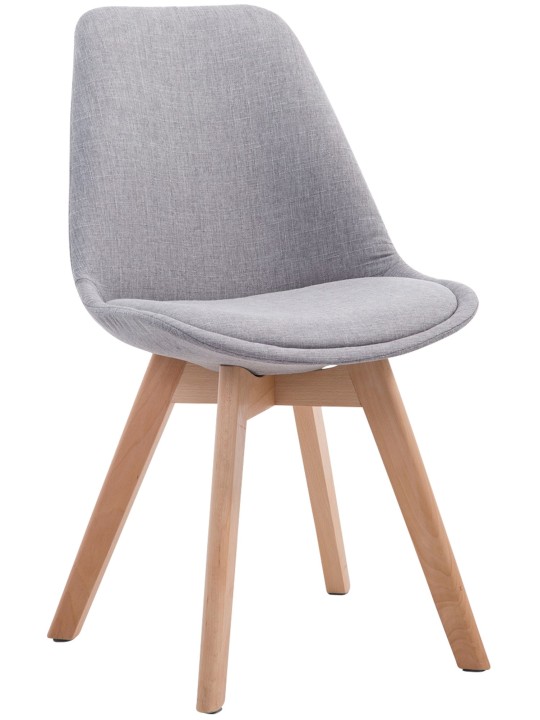 Cadeira para visitantes Borneo V2 tecido Natura, cinza