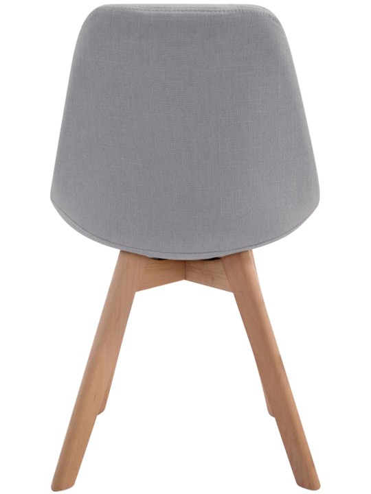 Cadeira para visitantes Borneo V2 tecido Natura, cinza