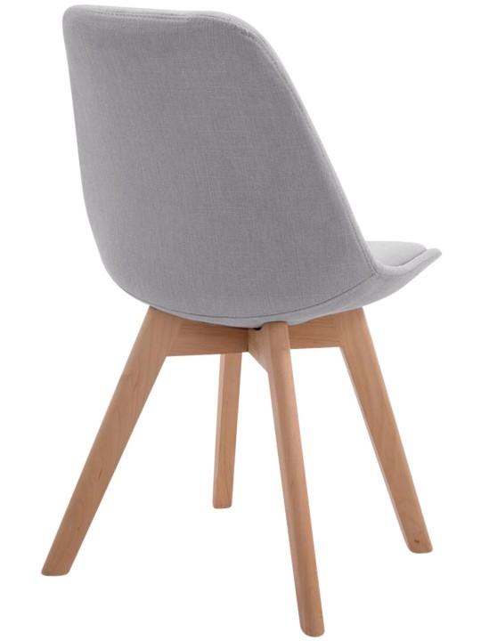 Cadeira para visitantes Borneo V2 tecido Natura, cinza