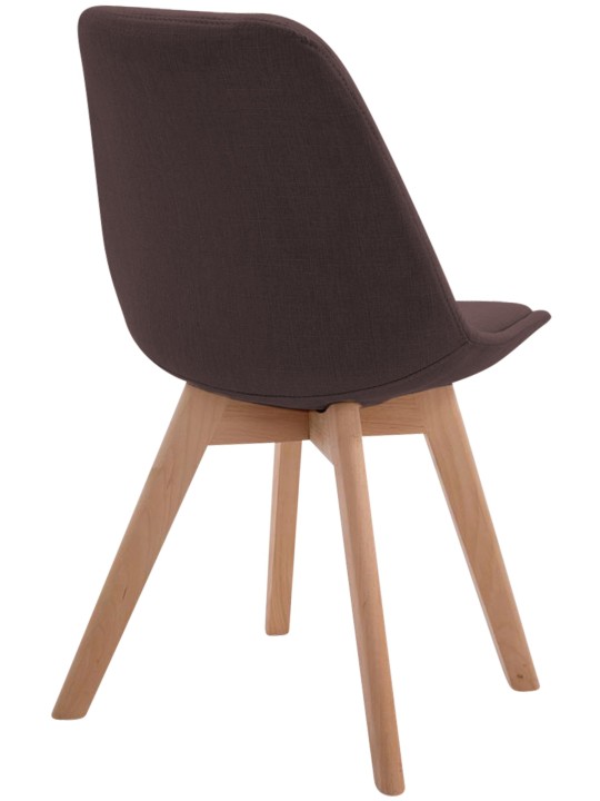 Cadeira para visitantes Borneo V2 tecido Natura, castanho