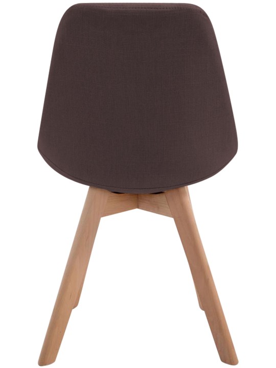 Cadeira para visitantes Borneo V2 tecido Natura, castanho