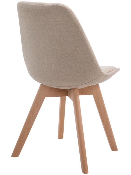 Cadeira para visitantes Borneo V2 tecido Natura, creme