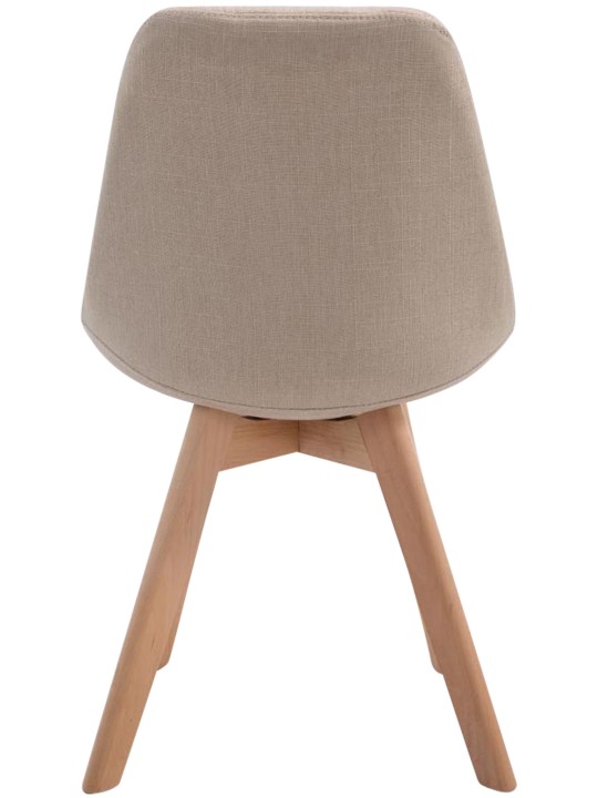 Cadeira para visitantes Borneo V2 tecido Natura, creme